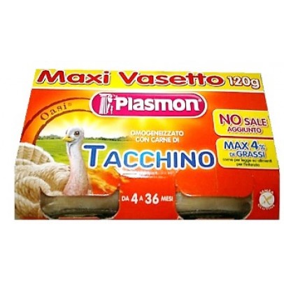 PLASMON OMOGENEIZZATO TACCHINO 120 G X 2 PEZZI