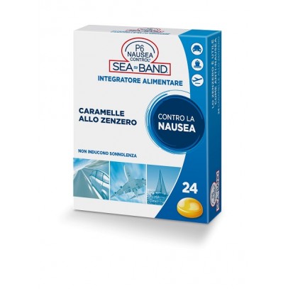 P6 NAUSEA CONTROL SEA BAND CARAMELLE ANTINAUSEA VIAGGIO ALLOZENZERO 24 PEZZI