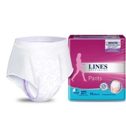 LINES SPECIALIST PANTS PLUS MEDIUM X 8 PEZZI PHARMA LINES SPECIALIST PANTS PLUS MEDIUM X 8 PEZZI PHARMA