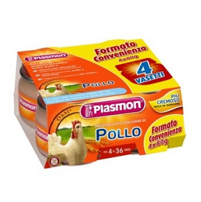 PLASMON OMOGENEIZZATO POLLO CON GIFT 4 X 80 G