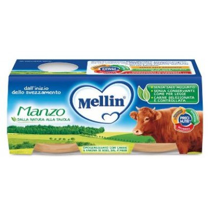 MELLIN OMOGENEIZZATO MANZO 2X120 G