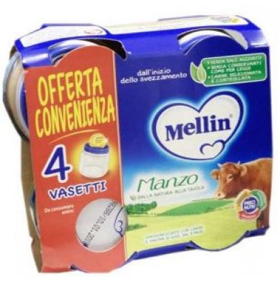 MELLIN OMOGENEIZZATO MANZO 4X80 G