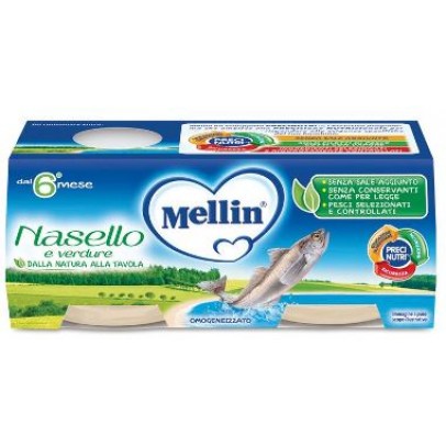 MELLIN OMOGENEIZZATO NASELLO 2 X 80 G