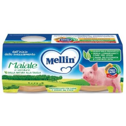 MELLIN OMOGENEIZZATO MAIALE CON VERDURE 2 PEZZI X 80 G