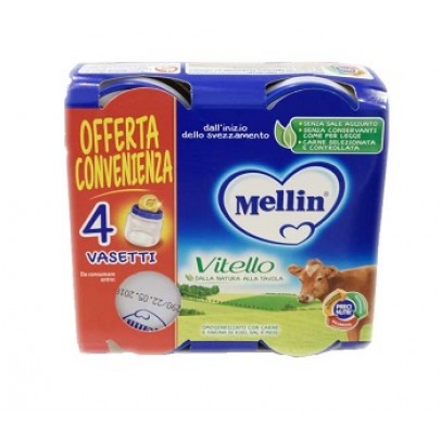 MELLIN OMOGENEIZZATO VITELLO 4 PEZZI X 80 G