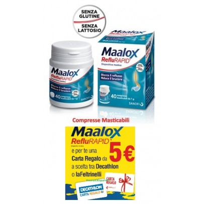 MAALOX REFLURAPID PROMO CARD 40 COMPRESSE MASTICABILI 1 G