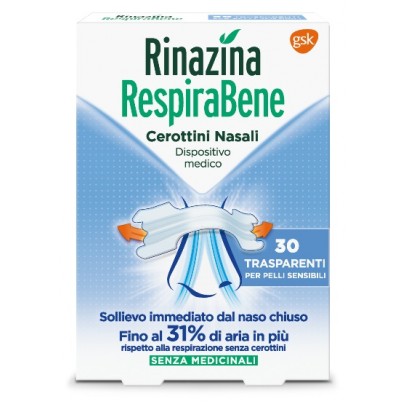 RINAZINA RESPIRABENE CEROTTI NASALI TRASPARENTI CARTON 30 PEZZI