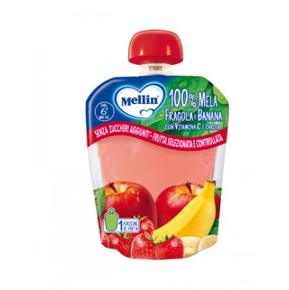 MELLIN 100% MELA FRAGOLA BANANA 90  G