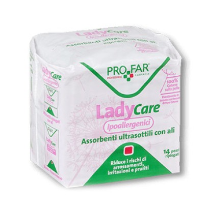 LADYCARE ASSORBENTI IPOALLERGENICI ULTRASOTTILI ALI 14 PEZZIPROFAR