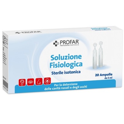 PROFAR SOLUZIONE FISIOLOGICA STERILE ISOTONICA 5 ML 20 AMPOLLE