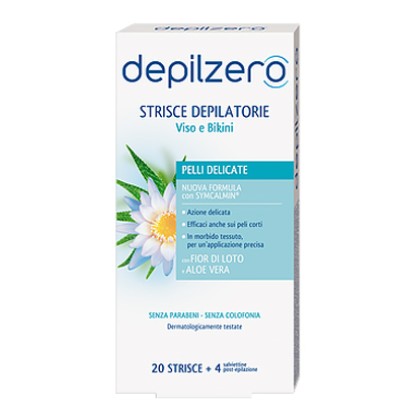 DEPILZERO STRISCE VISO E BIKINI 20 PEZZI