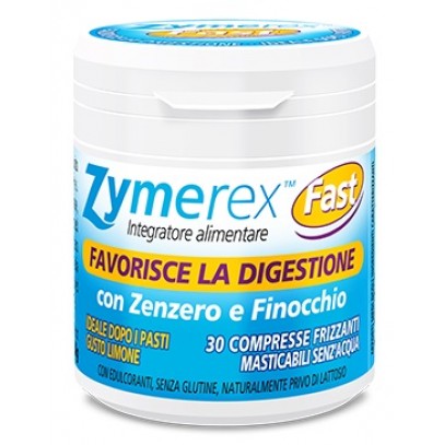 ZYMEREX FAST 30 COMPRESSE MASTICABILI CON ZENZERO E FINOCCHIO GUSTO LIMONE