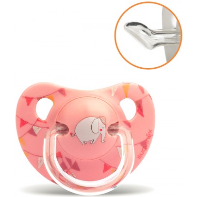 SUAVINEX SUCCHIETTO ANATOMICO S 6/18 MESI ELEFANTE ROSA