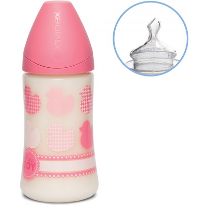 SUAVINEX BIBERON DA 270ML ANATOMICO IN SILICONE 1M ROSA