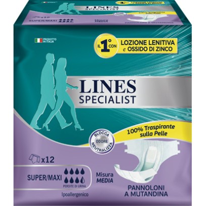 LINES SPECIALIST PANNOLONE A MUTANDA MEDIA 12 PEZZI