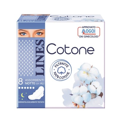 LINES COTONE ULTRA NOTTE 8 PEZZI LINES COTONE ULTRA NOTTE 8 PEZZI