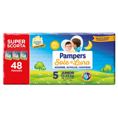 PAMPERS SOLE&LUNA TRIO JUNIOR 48 PEZZI