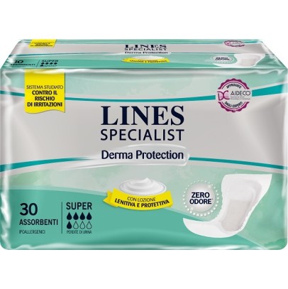 PANNOLONE LINES SPECIALIST CLASSIC SAGOMATO SOTTILE SUPER 30PEZZI PANNOLONE LINES SPECIALIST CLASSIC SAGOMATO SOTTILE SUPER 30PEZZI