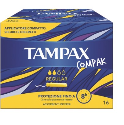 TAMPAX COMPAK REGULAR 16 PEZZI TAMPAX COMPAK REGULAR 16 PEZZI