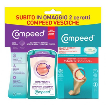 COMPEED TRATTAMENTO DELL'HERPES LABIALE+ CEROTTI VESCICHE MISURA MEDIA 17 PEZZI