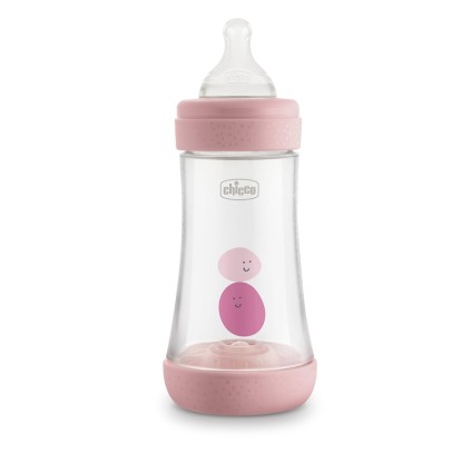 CHICCO BIBERON PERFECT 5 GIRL 240 ML IN SILICONE 2 FORI