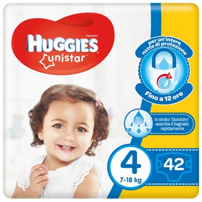 HUGGIES UNISTAR GRANDE 4 42 PEZZI