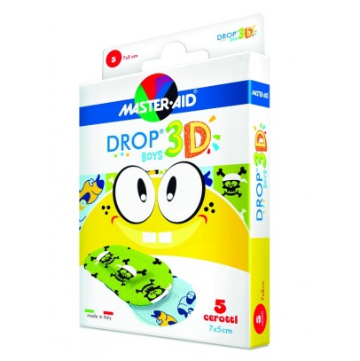 CEROTTO MASTER-AID DROP3D BOYS 7X5 5 PEZZI