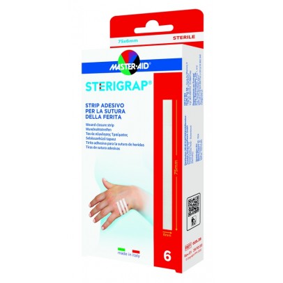 MASTER-AID STERIGRAP STRIP ADESIVO SUTURA FERITE 75X6 MM 6 PEZZI