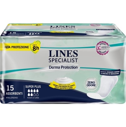 PANNOLONE PER INCONTINENZA LINES SPECIALIST DERMA SUPER 15 PEZZI PANNOLONE PER INCONTINENZA LINES SPECIALIST DERMA SUPER 15 PEZZI