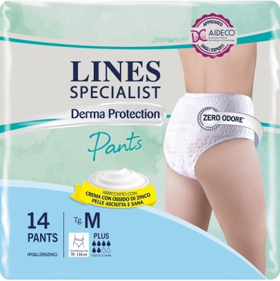PANNOLONE PER INCONTINENZA LINES SPECIALIST DERMA PANTS PLUSM 14 PEZZI PANNOLONE PER INCONTINENZA LINES SPECIALIST DERMA PANTS PLUSM 14 PEZZI