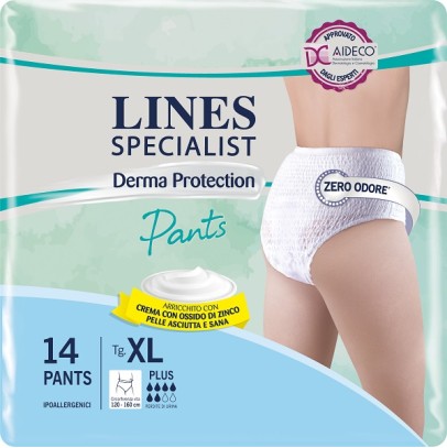 PANNOLONE PER INCONTINENZA LINES SPECIALIST DERMA PANTS PLUSXL 14 PEZZI PANNOLONE PER INCONTINENZA LINES SPECIALIST DERMA PANTS PLUSXL 14 PEZZI