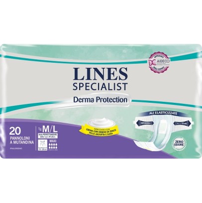 PANNOLONE A MUTANDINA LINES SPECIALIST DERMA MAXI M/L 20 PEZZI PANNOLONE A MUTANDINA LINES SPECIALIST DERMA MAXI M/L 20 PEZZI