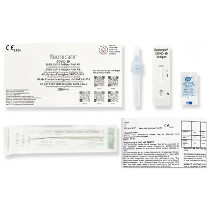 TEST ANTIGENICO RAPIDO COVID-19 FLUORECARE DETERMINAZIONE QUALITATIVA ANTIGENI SARS-COV-2 IN TAMPONI NASOFARINGEI MEDIANTE IMMUNOCROMATOGRAFIA 1 PEZZO USO PROFESSIONALE