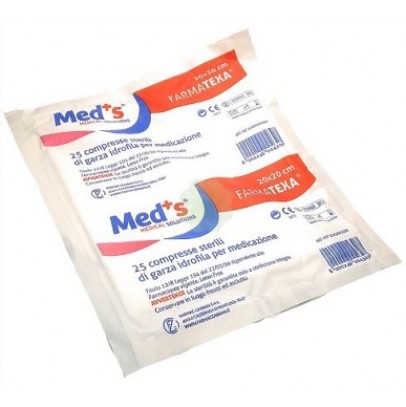 MEDS GARZA 12/8 20X20CM 25PZ