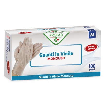 PROFAR GUANTO IN VINILE SENZA POLVERE M 100 PEZZI