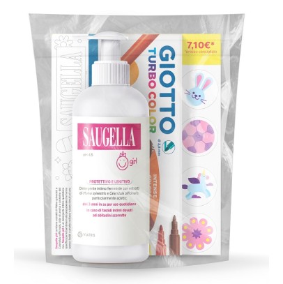 SAUGELLA BUNDLE GIRL DETERGENTE INTIMO PROTETTIVO E LENITIVOPH 4,5 200 ML + GIOTTO TURBO COLOR SAUGELLA BUNDLE GIRL DETERGENTE INTIMO PROTETTIVO E LENITIVOPH 4,5 200 ML + GIOTTO TURBO COLOR