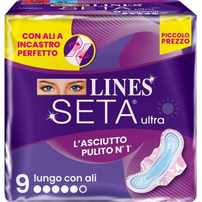 LINES SETA ULTRA ASSORBENTI LUNGO ALI DWCT 9 PEZZI LINES SETA ULTRA ASSORBENTI LUNGO ALI DWCT 9 PEZZI