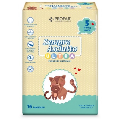 PANNOLINI PROFAR SEMPRE ASCIUTTO ULTRA JUNIOR 11/25 KG 16 PEZZI