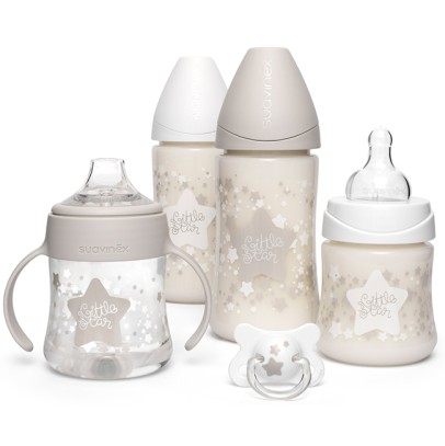 PACK 4 BIBERON + 1 SUCCHIETTO LITTLE STAR BIANCO