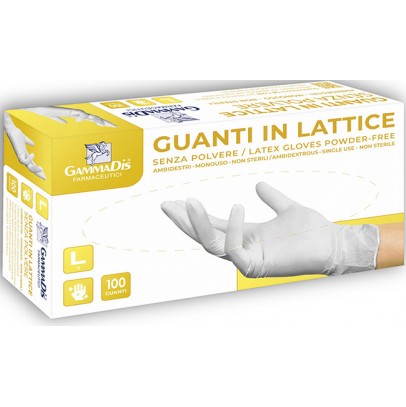 GUANTI LATT S/POL S 100PZ GAMMAD