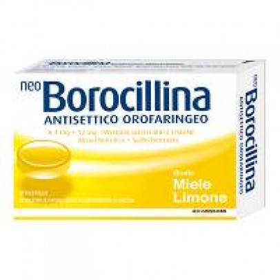 NEOBOROCILLINA ANTISETTICO OROFARINGEO*20 pastiglie 6,4 mg +52 mg miele limone