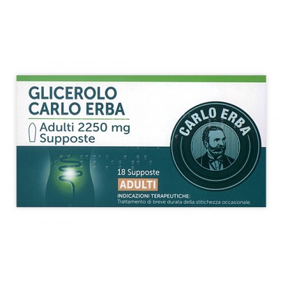 GLICEROLO (CARLO ERBA)*AD 18 supp 2.250 mg (fino a 30 pezzi!!!)