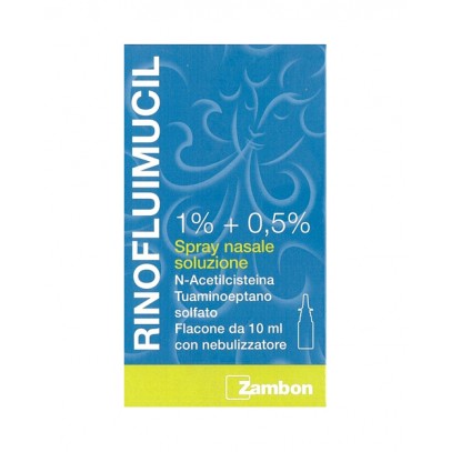 RINOFLUIMUCIL*spray nasale flaconcino 10 ml 1% + 0,5%   ( SCAD  04/24 )