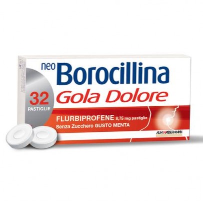 NEOBOROCILLINA GOLA DOLORE*32 pastiglie 8,75 mg menta senzazucchero